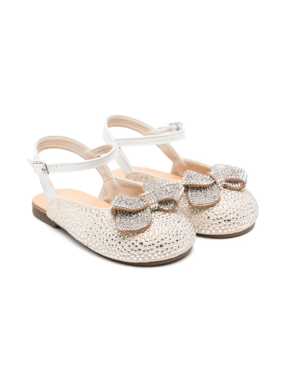 BabyWalker rhinestone-embellished ballet flats Neutrals