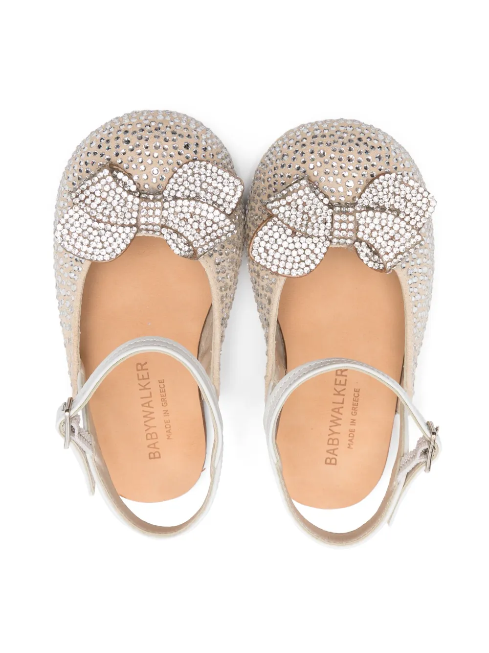 BabyWalker rhinestone-embellished ballet flats Neutrals