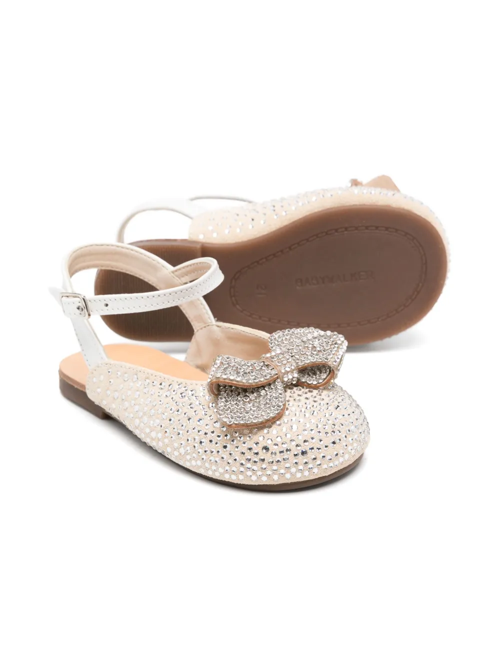 BabyWalker rhinestone-embellished ballet flats Neutrals