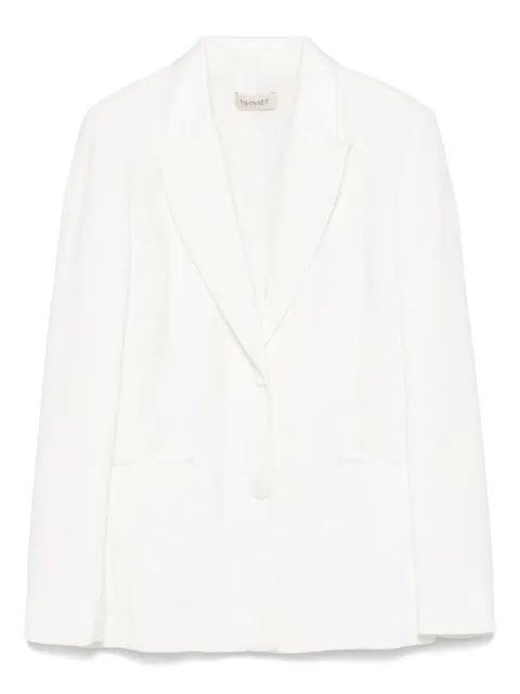 TWINSET Kids blazer con ribete satinado