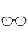 Carolina Herrera geometric-frame glasses - Black