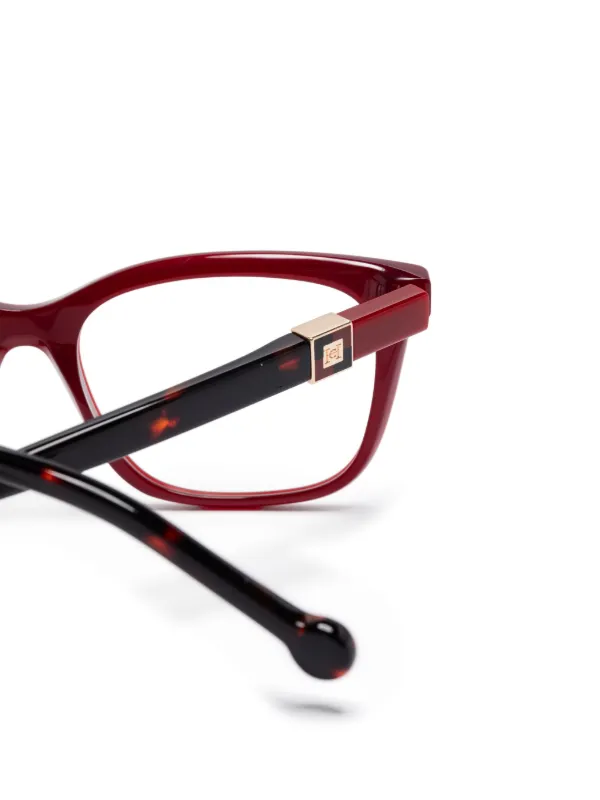 Carolina Herrera square-frame Glasses | Red | FARFETCH display picture 3