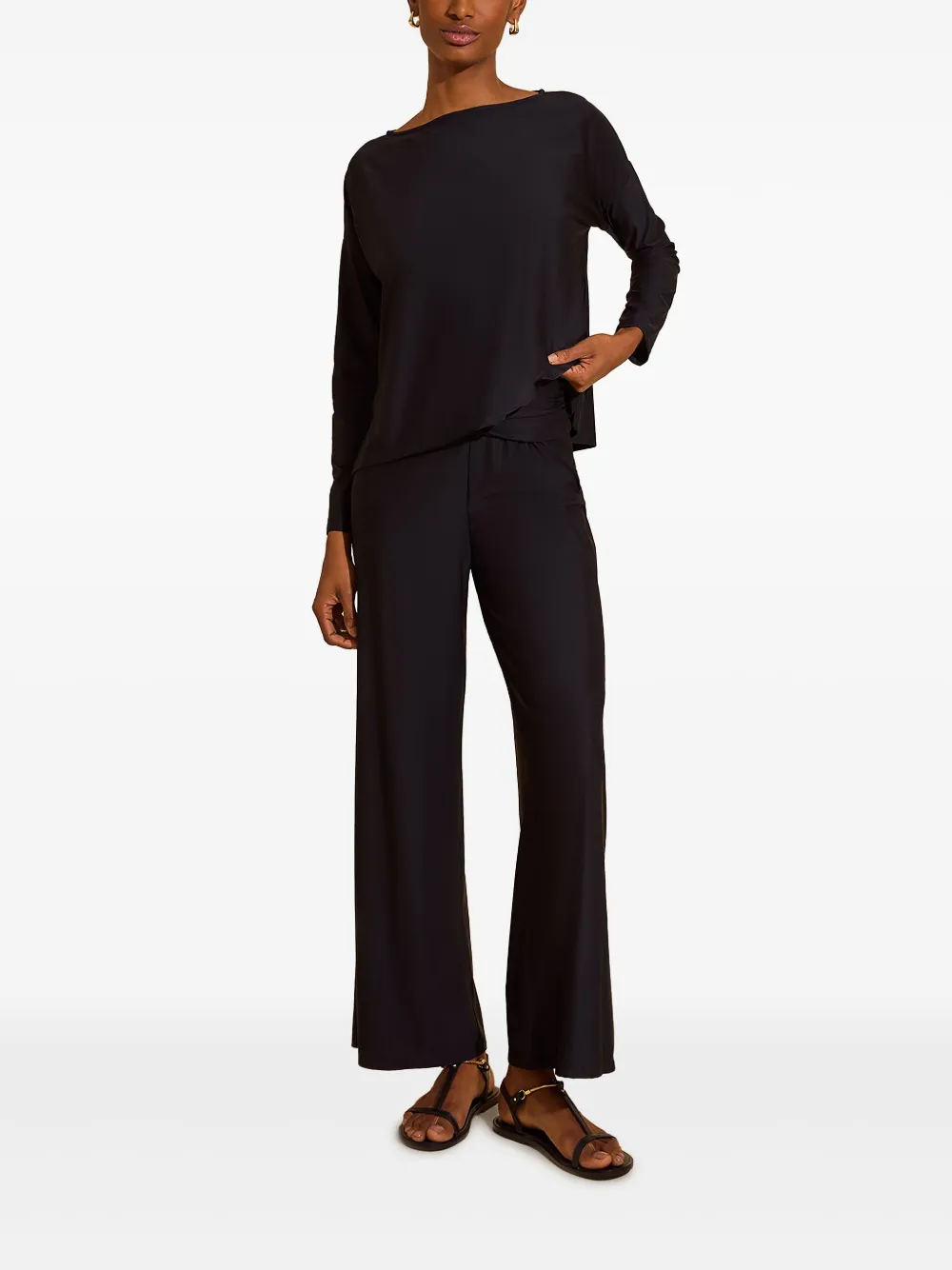 Lenny Niemeyer flared trousers - Zwart