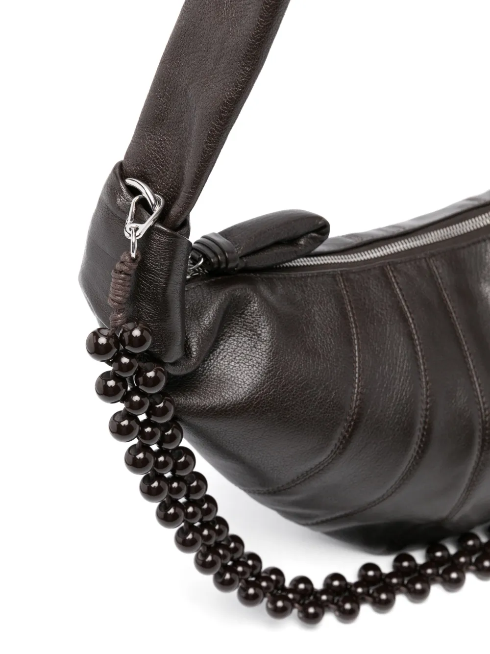 LEMAIRE Medium Pearls Croissant schoudertas Bruin