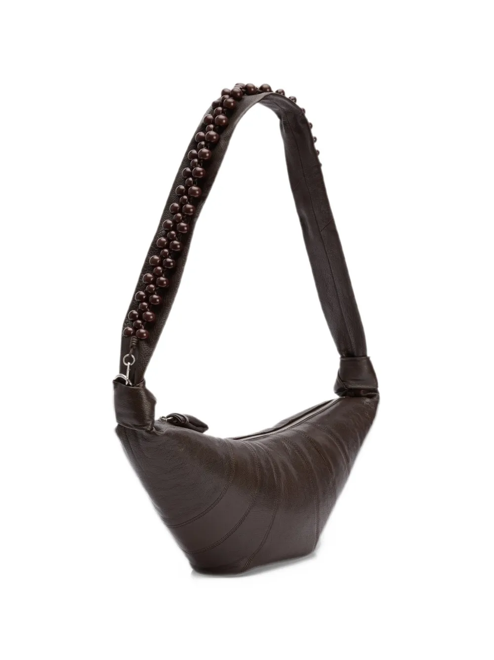 LEMAIRE Medium Pearls Croissant schoudertas Bruin