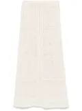Eric Bompard pointelle-knit midi skirt - Neutrals