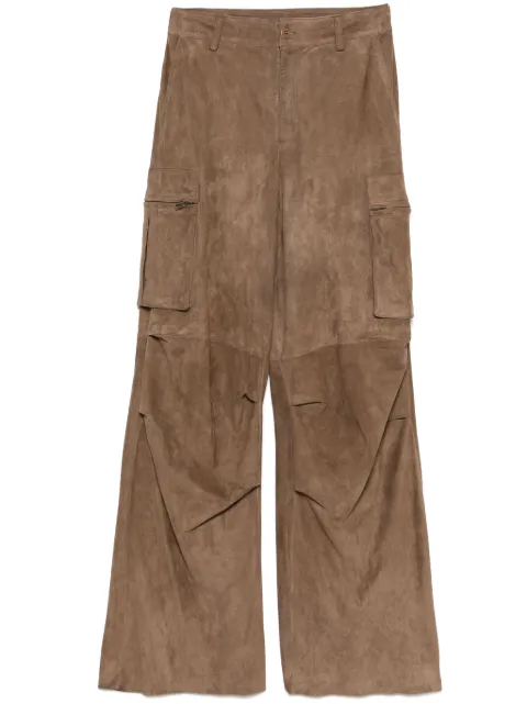 Salvatore Santoro suede cargo trousers 