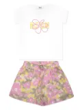 MSGM Kids floral-print shorts set - White