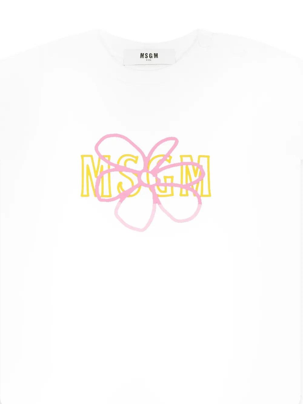MSGM Kids Shorts met bloemenprint Wit