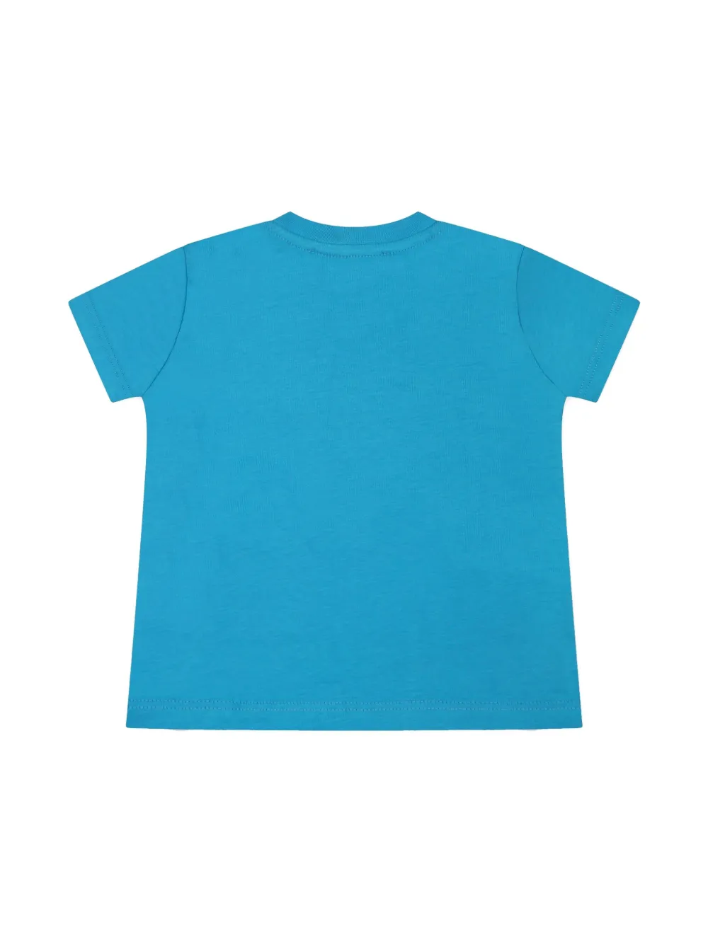 Msgm Light Blue T-shirt For Babykids With Logo In Blue