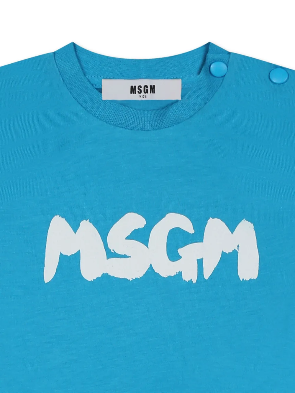 MSGM Kids T-shirt met logoprint Blauw