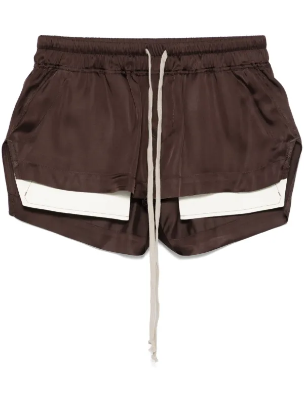 Rick Owens Fog Boxer ショートパンツ | ブラウン | FARFETCH JP