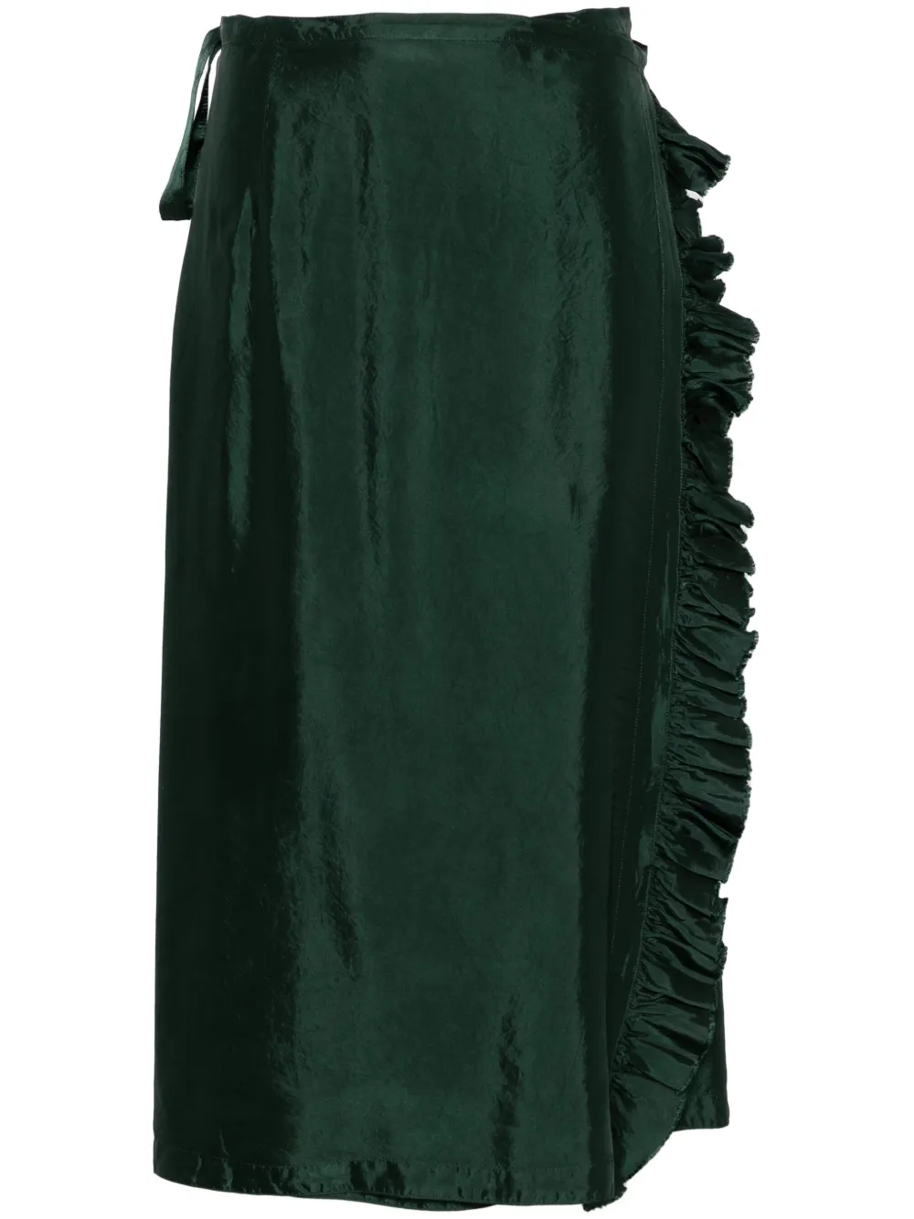 ASPESI wrap-design midi skirt | Green | Image 1
