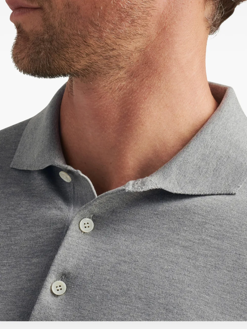 Peter Millar Poloshirt met lange mouwen Grijs