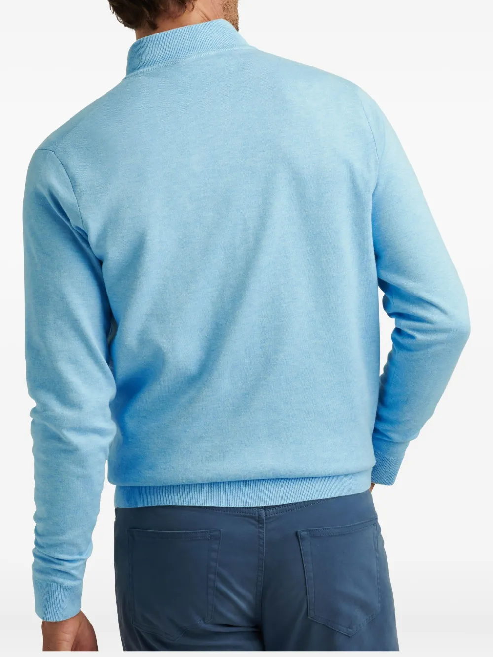 Peter Millar Trui met halve rits Blauw