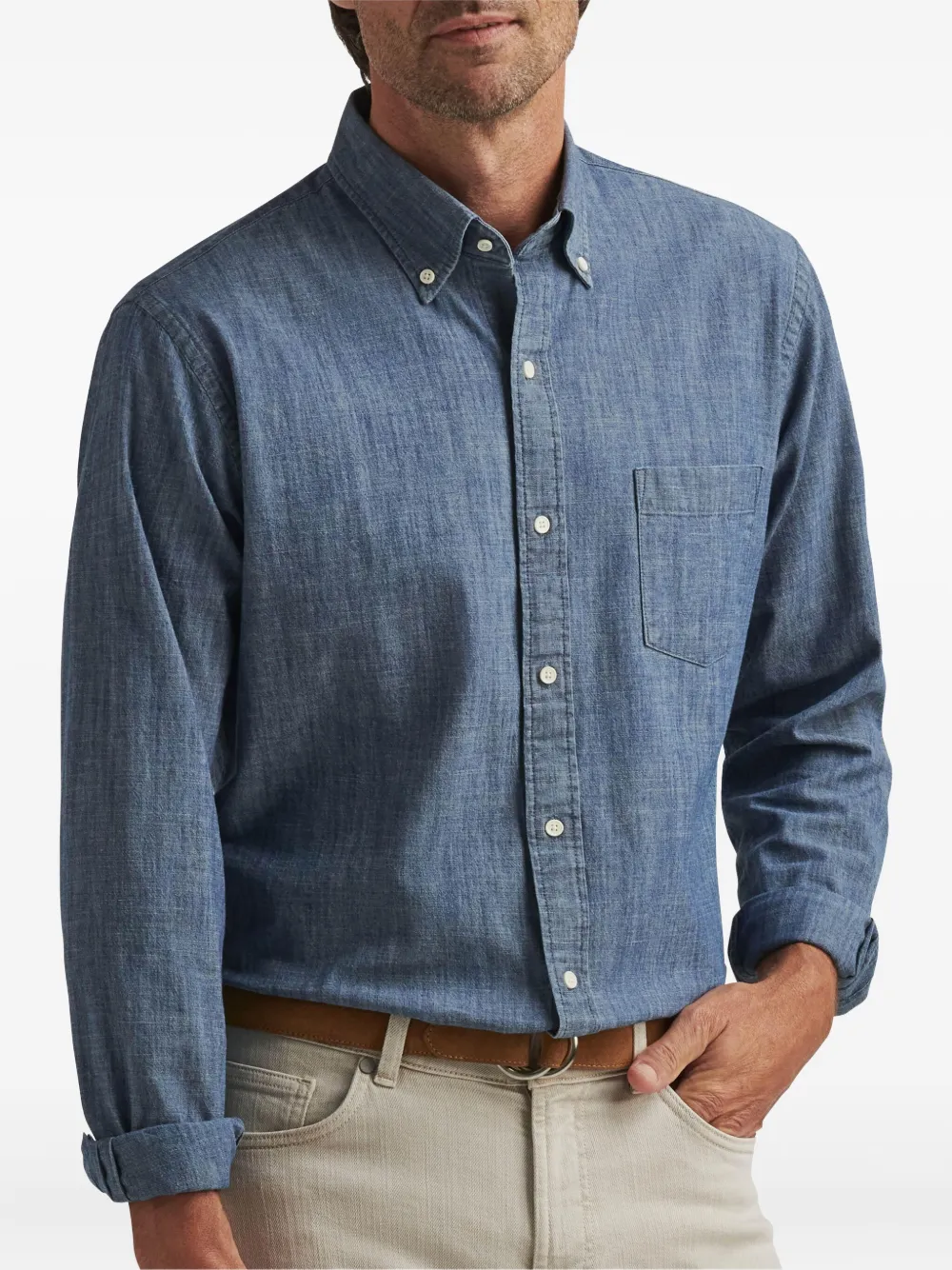Peter Millar button-down chambray shirt | Image 2