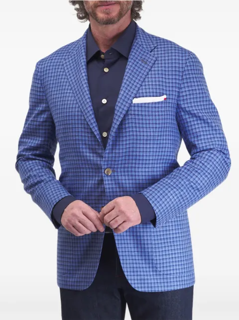 Kiton check-print blazer