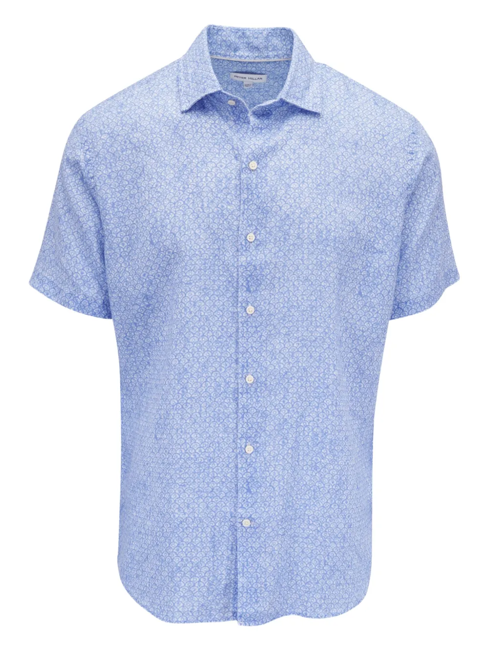 Peter Millar geometric-print short-sleeved shirt | Blue | Image 1