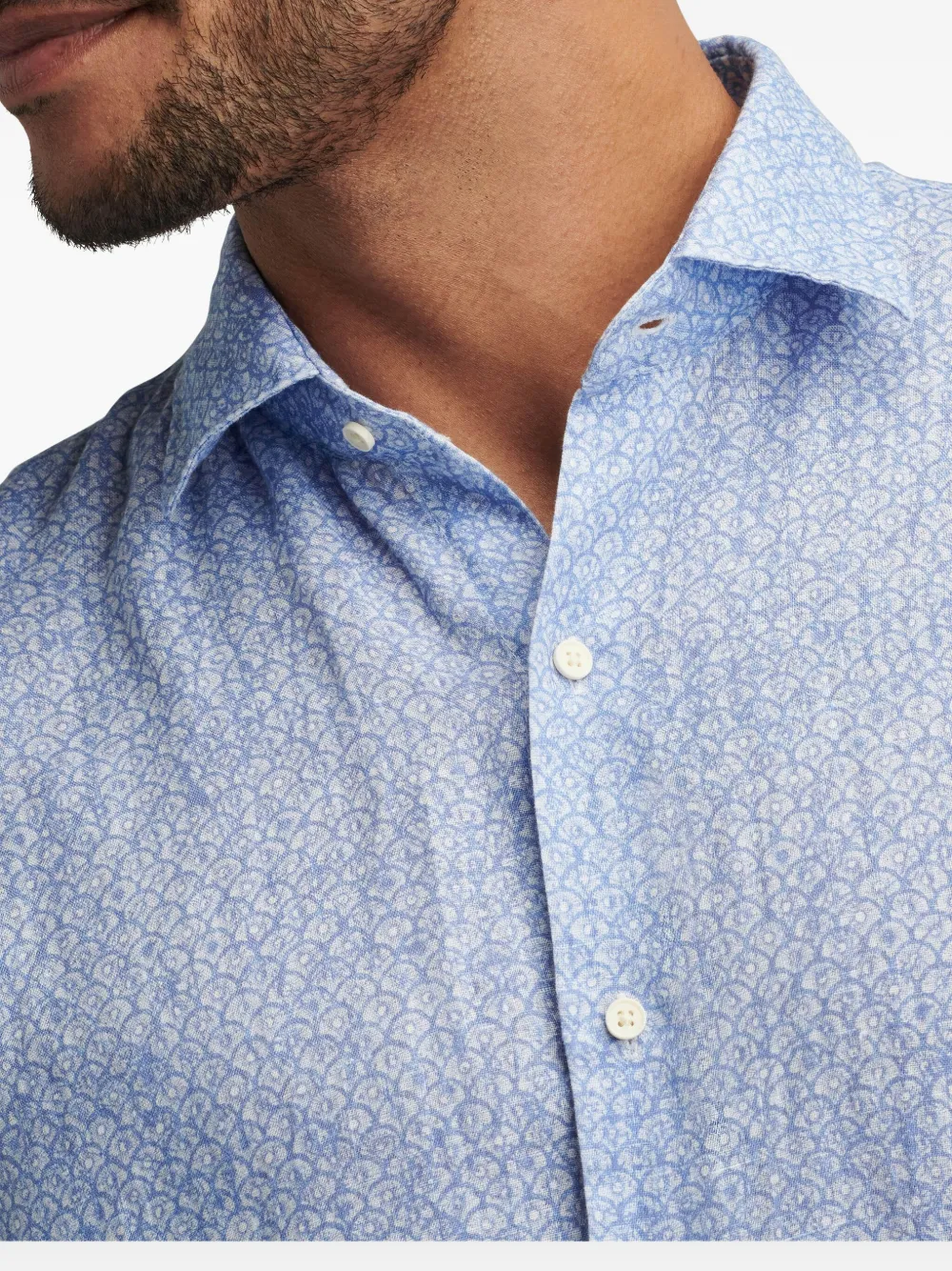 Peter Millar Overhemd met geometrische print Blauw