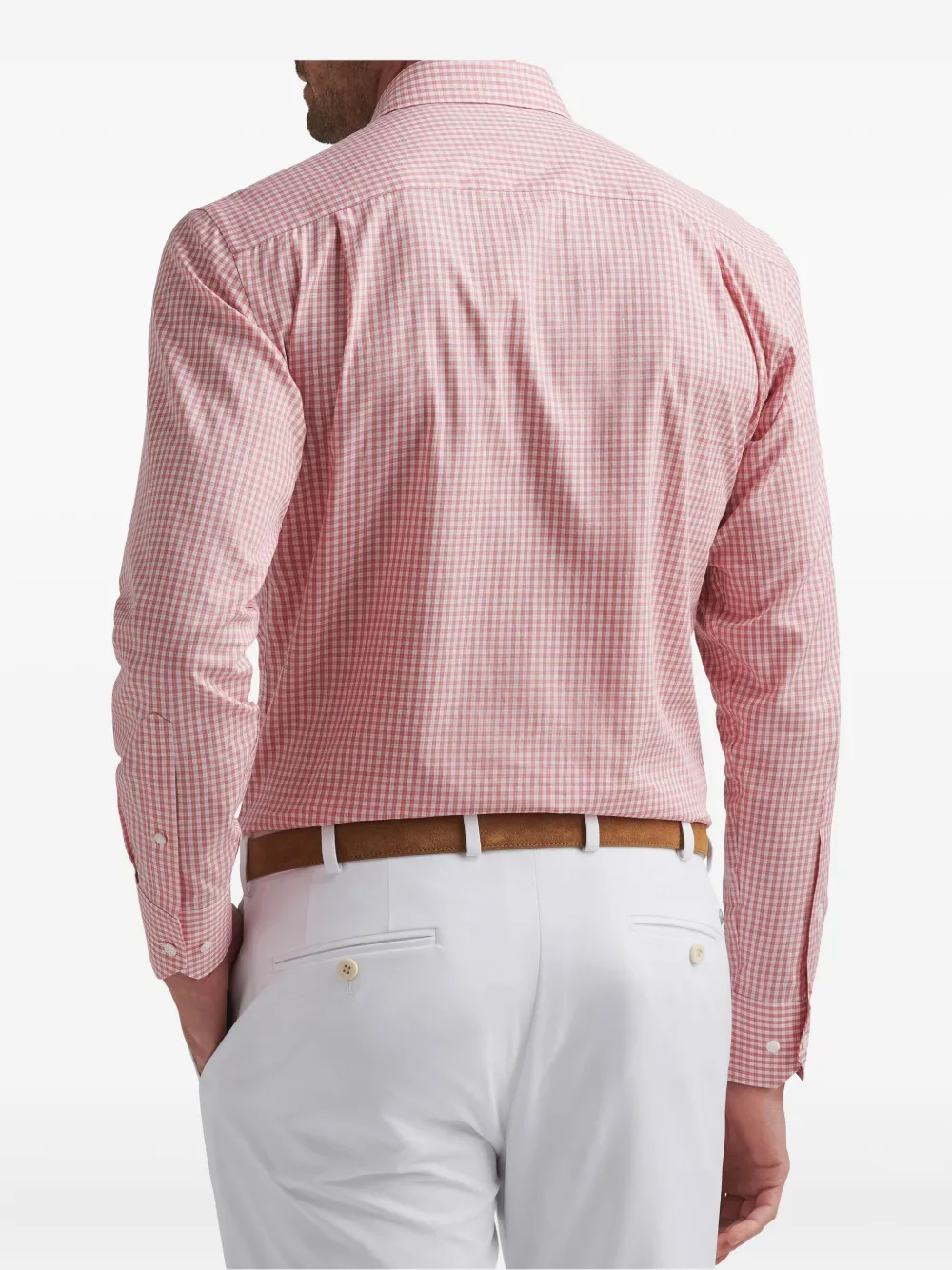 Peter Millar Button-up overhemd met gingham ruit Roze