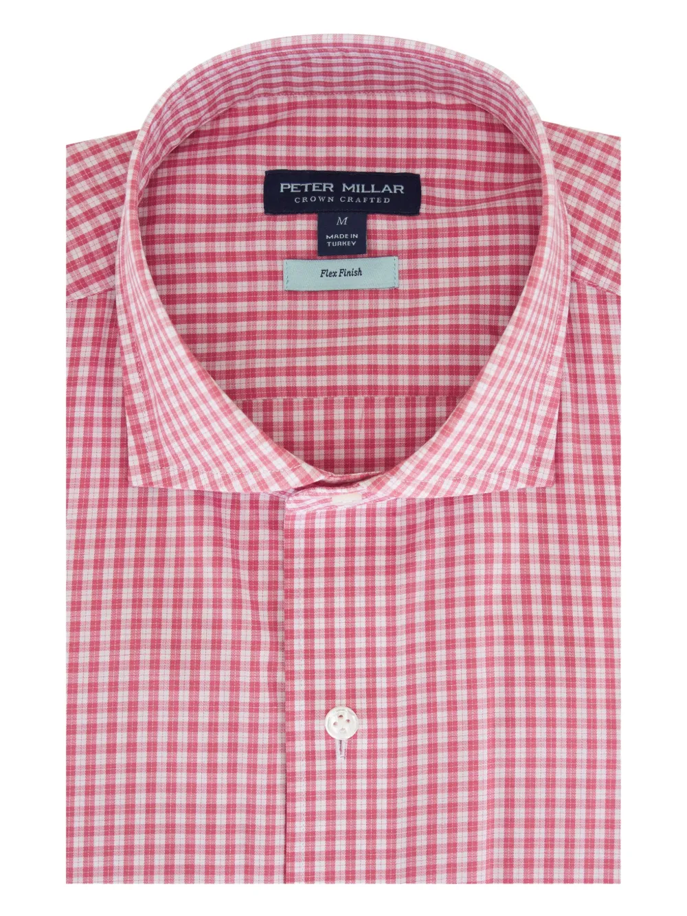 Peter Millar gingham-pattern button-up shirt | Pink | Image 1
