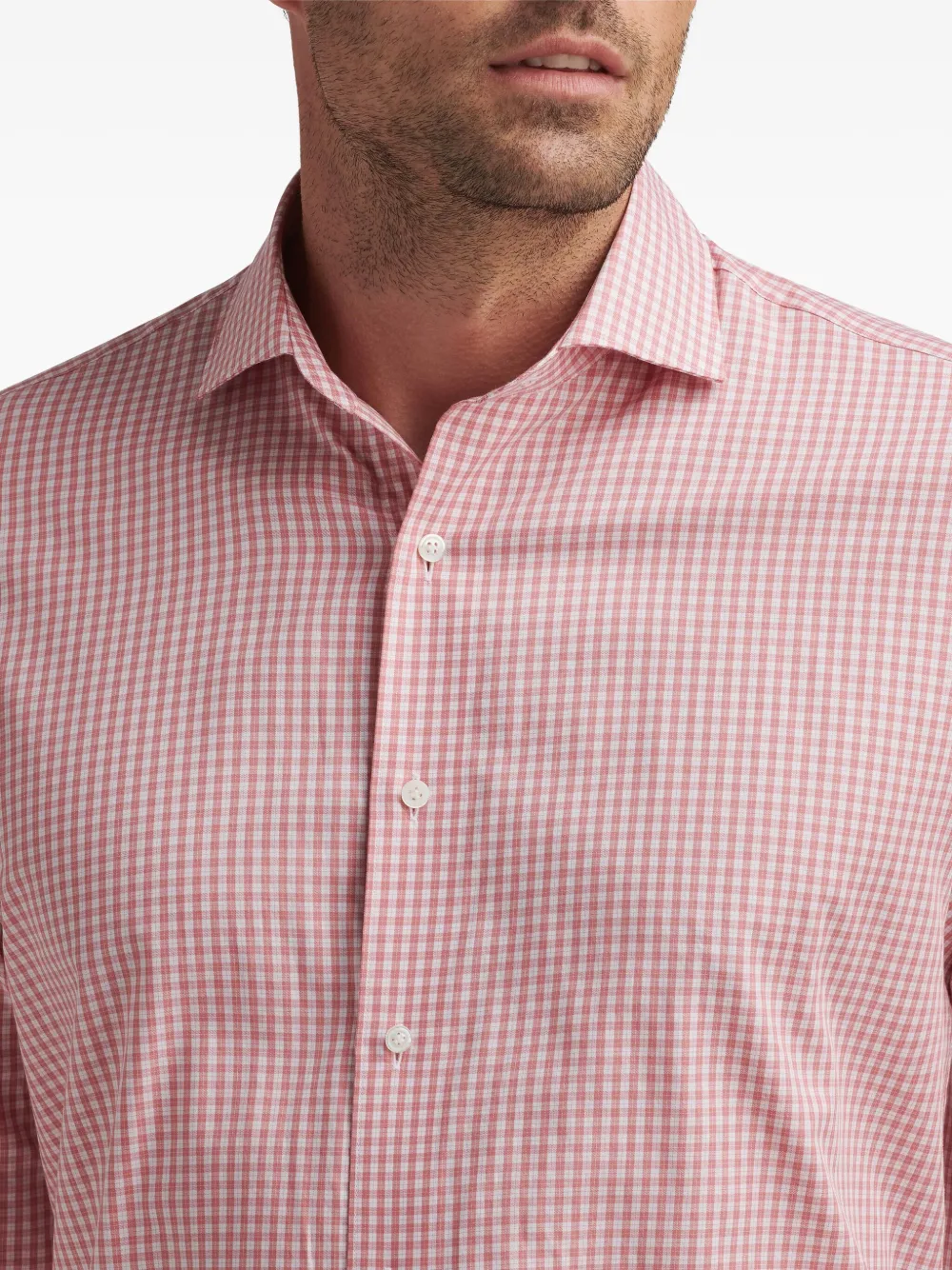 Peter Millar Button-up overhemd met gingham ruit Roze