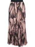 Agnona abstract-pattern print skirt - Neutrals