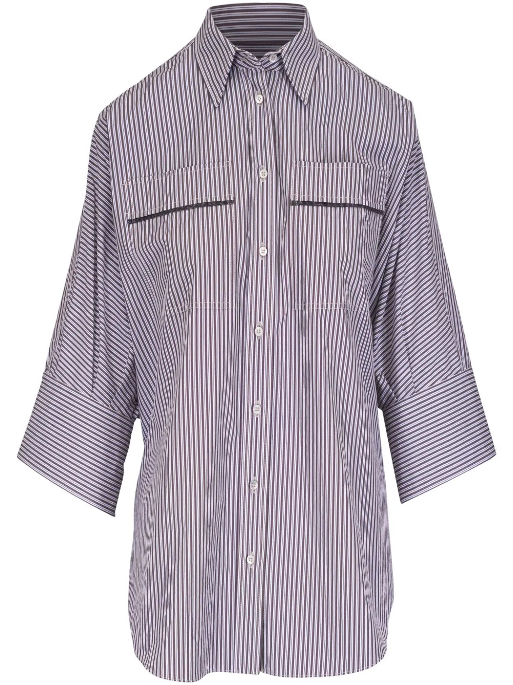 Brunello Cucinelli camisa de algodón | gris | Image 1