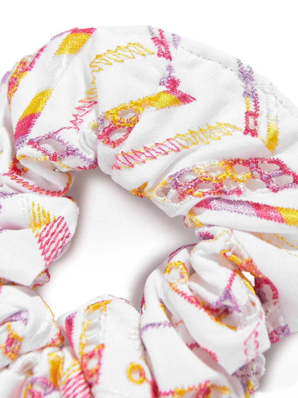 Missoni Kids Scrunchie met borduurwerk Wit