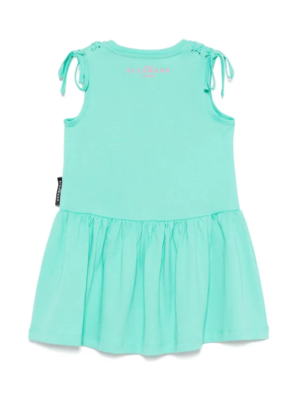 green emerald velvet dress Green and White Polkadots All Over Juniors V-Neck Dress main image 1
