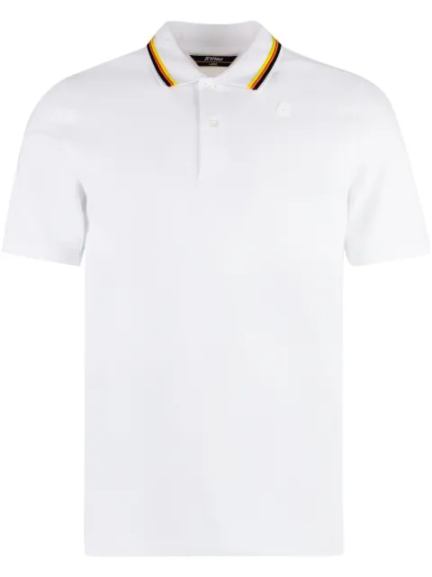 K-Way striped-collar polo shirt