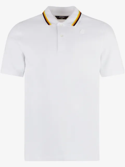 K-Way striped-collar polo shirt