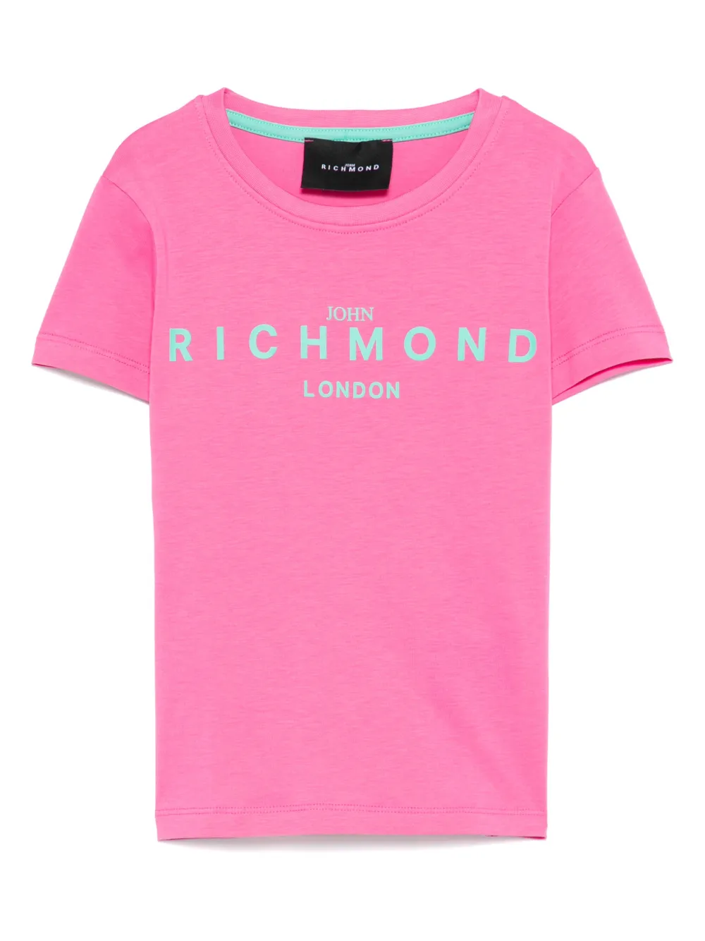 John Richmond Junior T-shirt met logoprint Roze