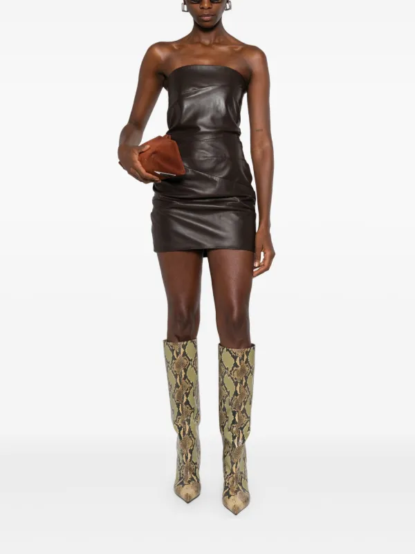 brown draped mini dress Brown draped mini dress main image 0