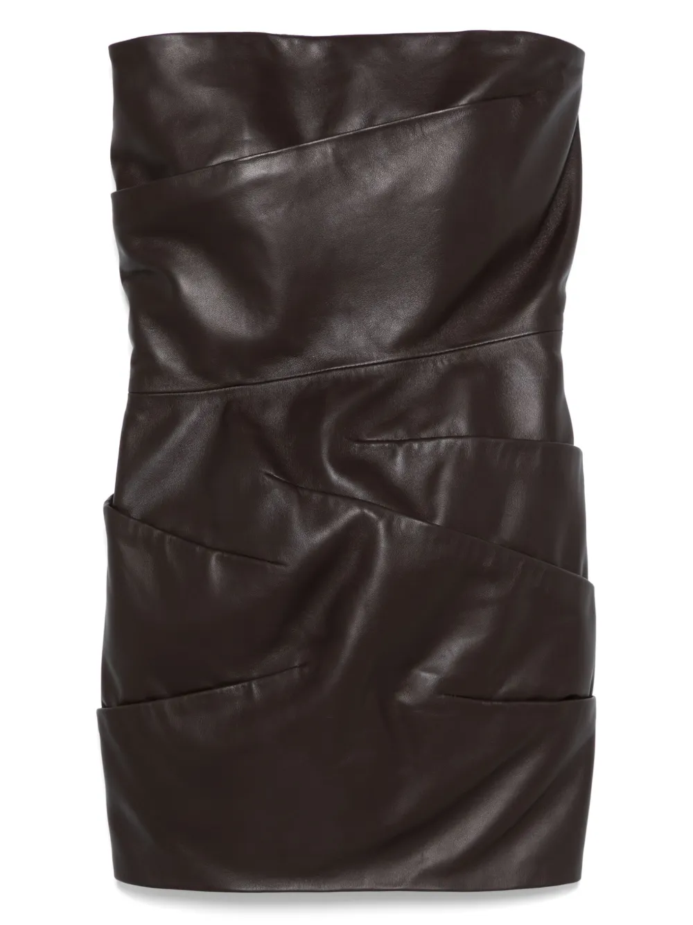 The Attico Gedrapeerde mini-jurk Bruin
