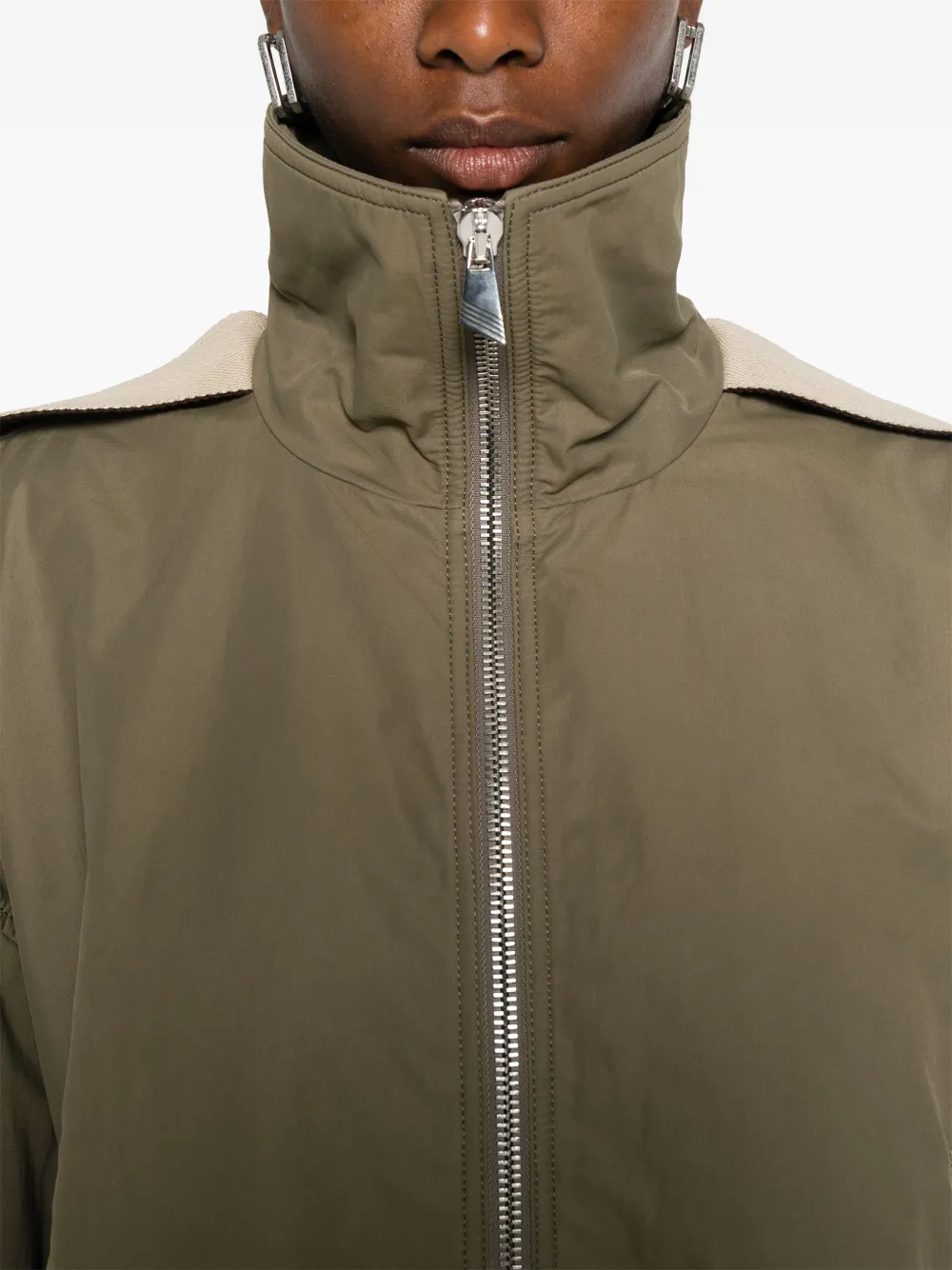 The Attico string-detail bomber jacket Groen