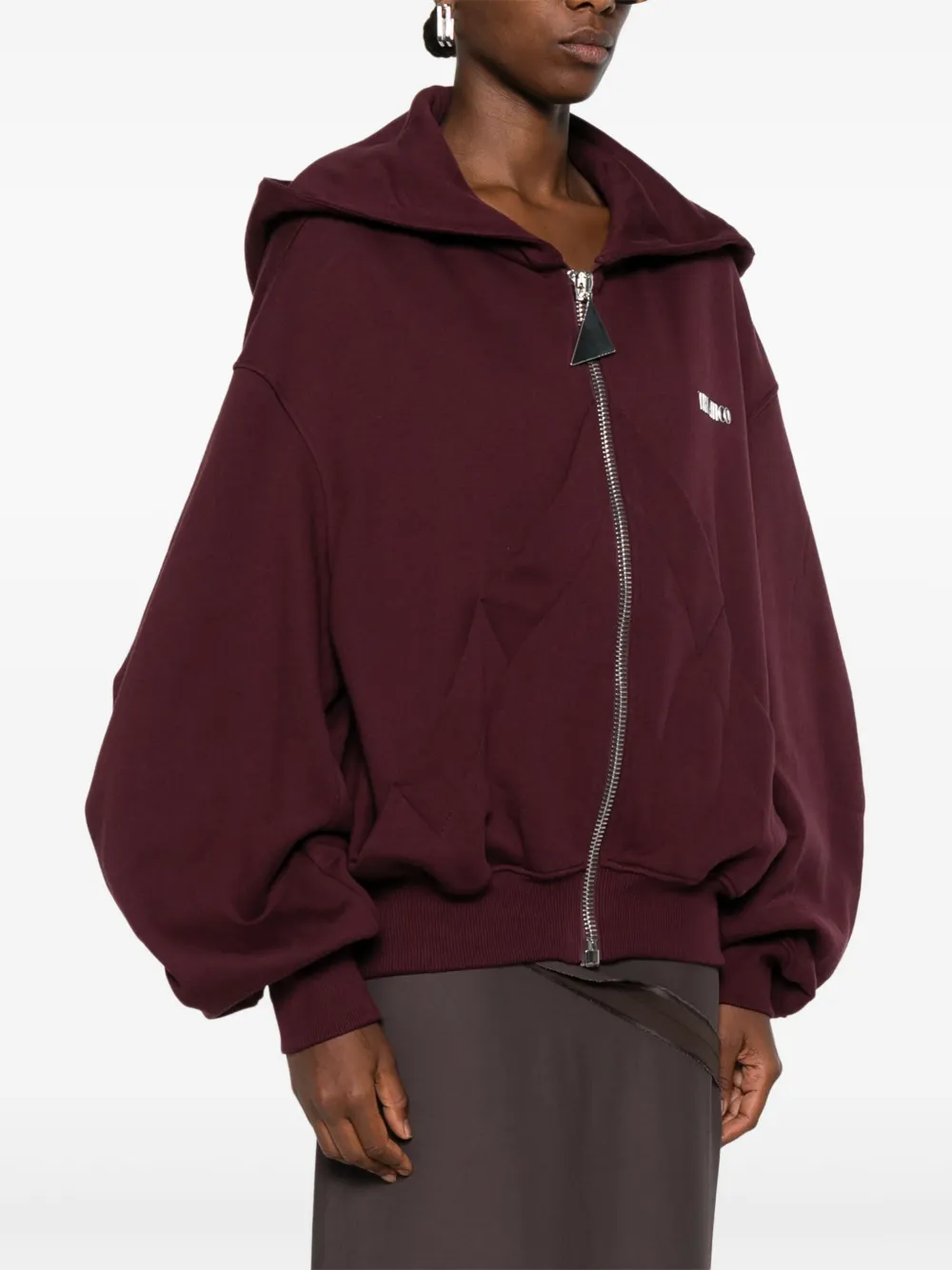 The Attico zip-up hoodie Paars