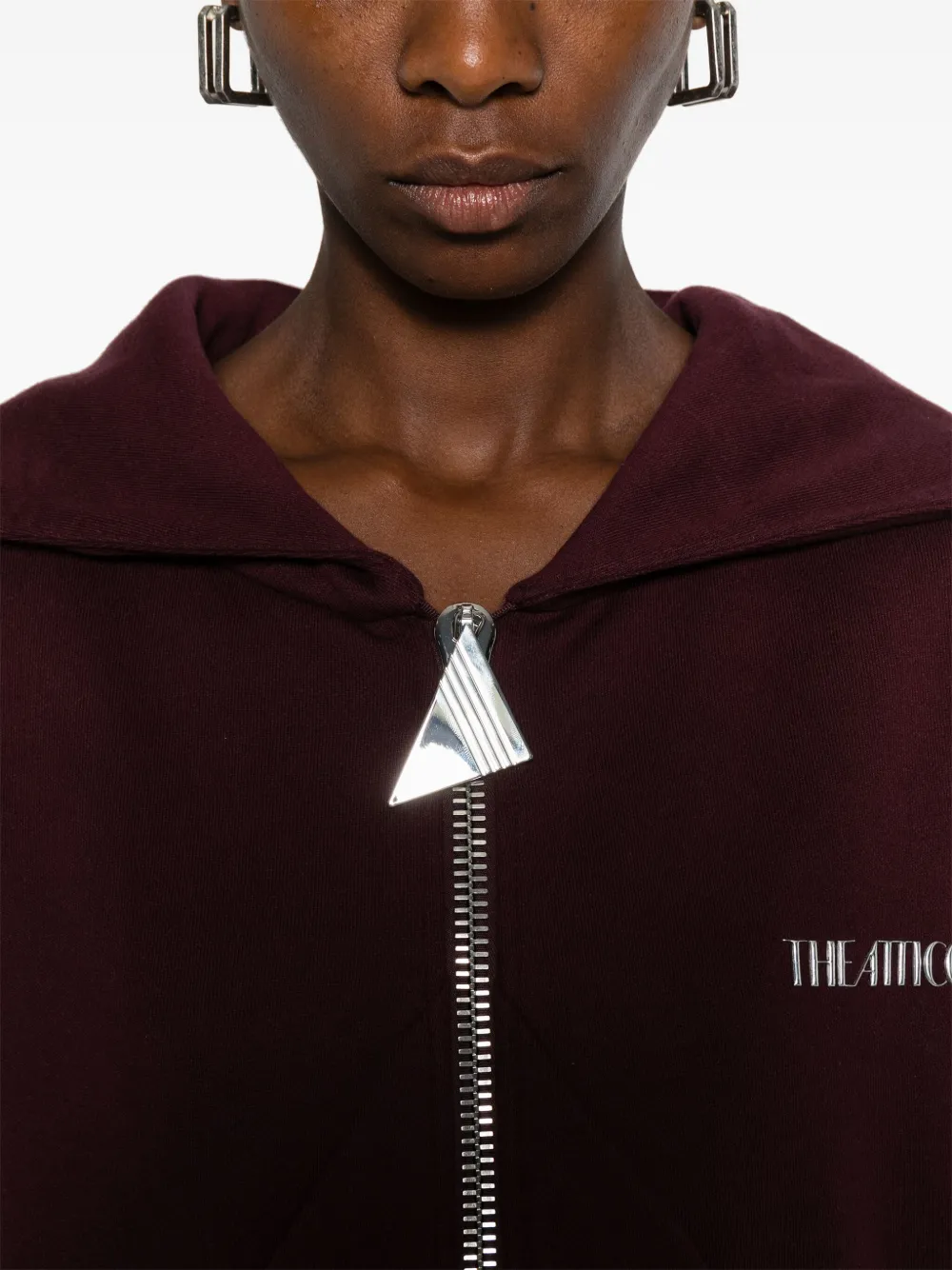 The Attico zip-up hoodie Paars