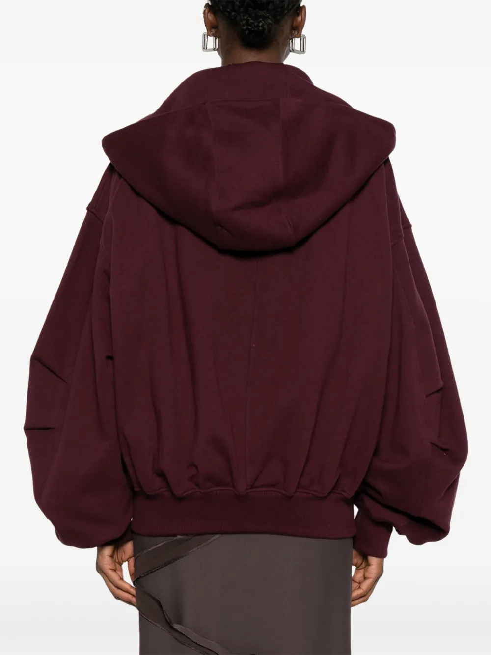 The Attico zip-up hoodie Paars