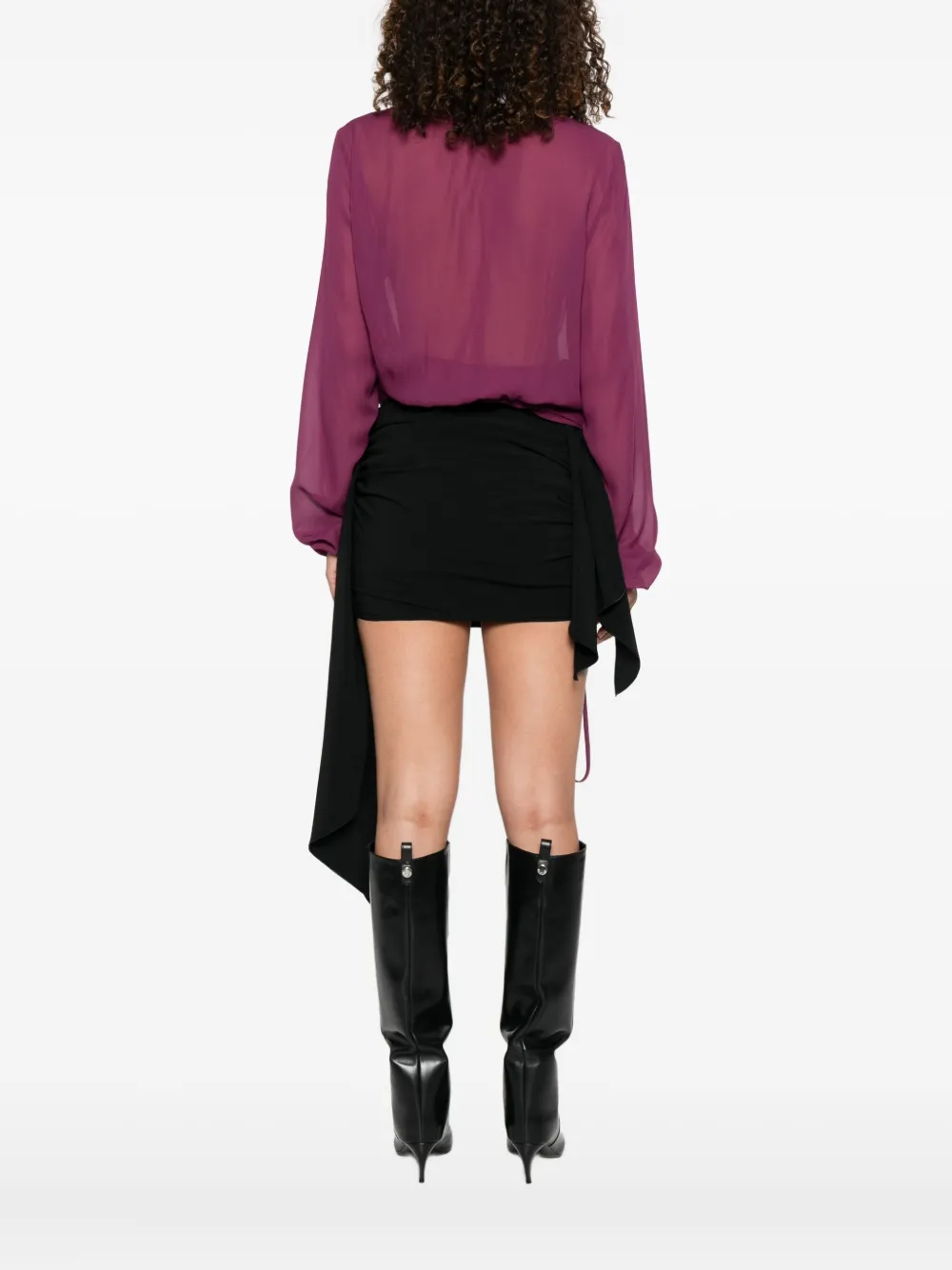 The Attico Blouse met V-hals Paars