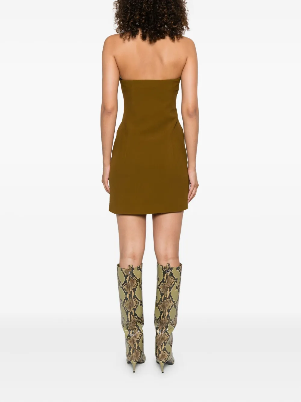 The Attico Mini-jurk met mesh Groen