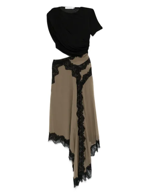Christopher Esber robe mi-longue à design asymétrique