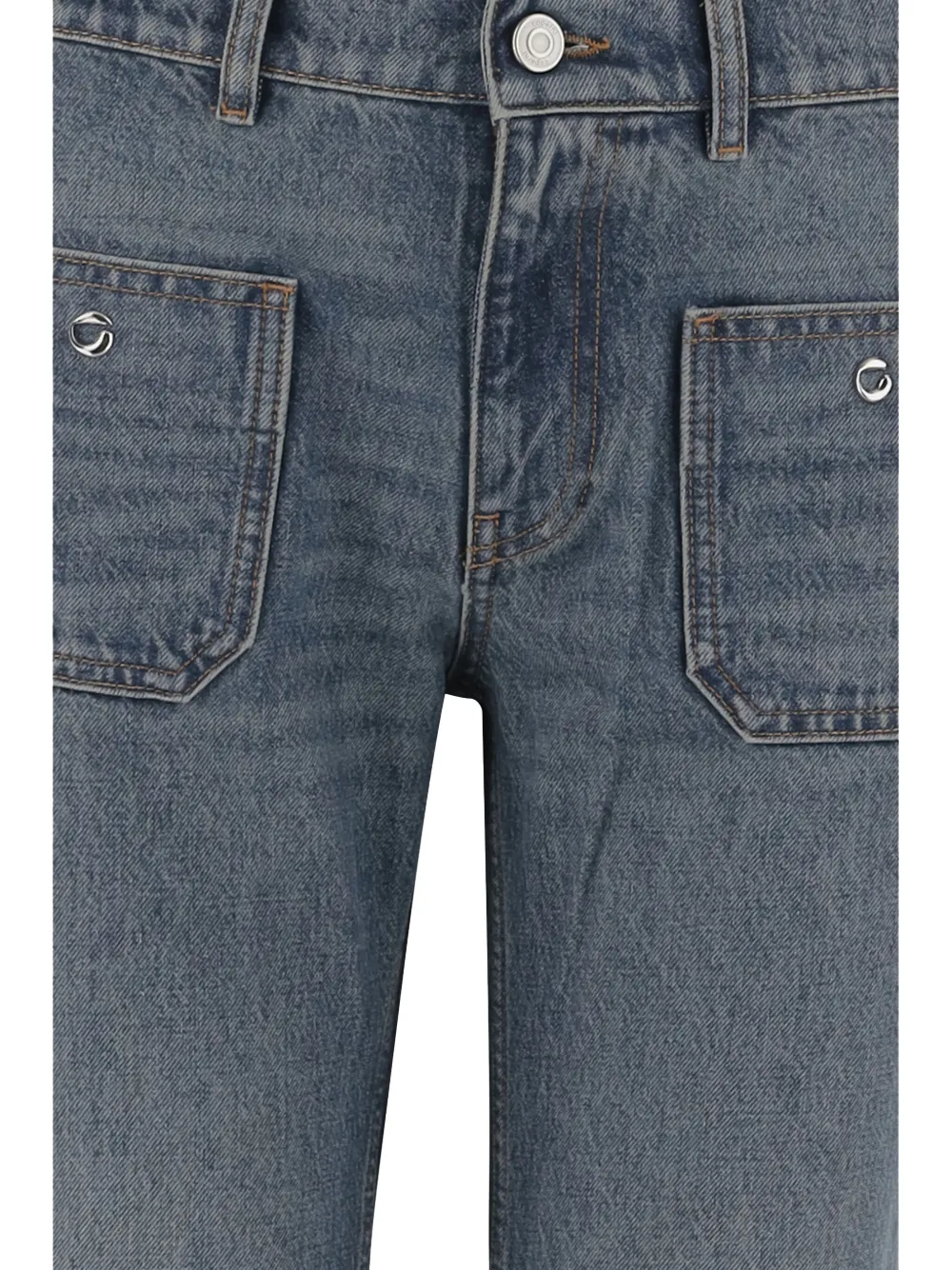Coperni Katoenen flared jeans Blauw