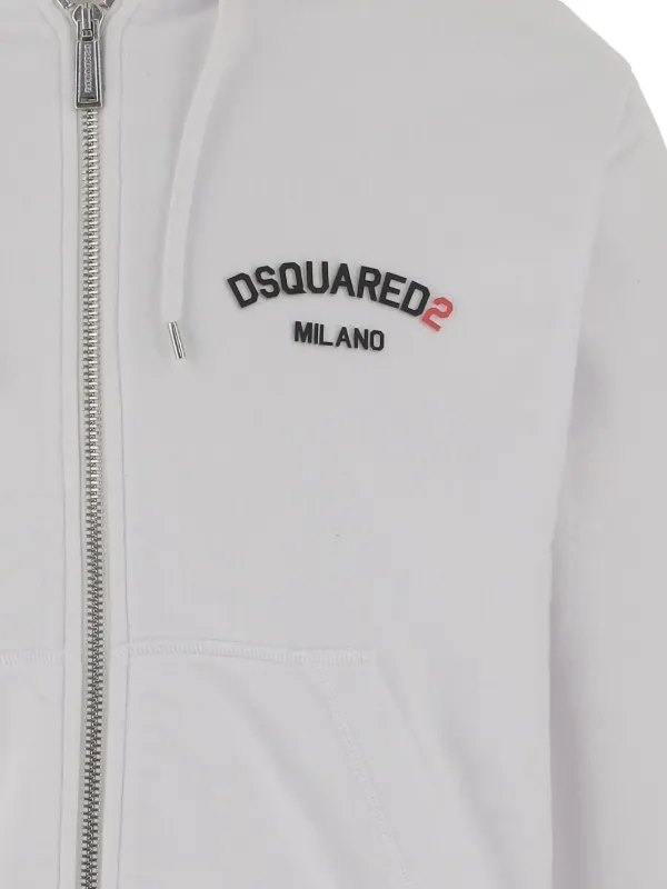 【送料&関税込】Dsquared2 Logo Cotton Hoodie DSQUARED2 logo-print Cotton Hoodie | Black | FARFETCH