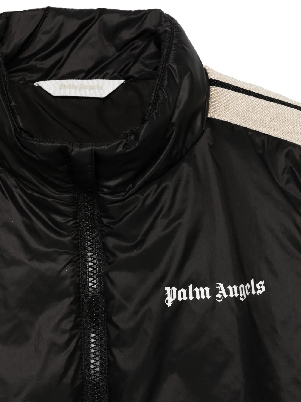 Palm Angels Kids Gilet met gestreepte afwerking Zwart