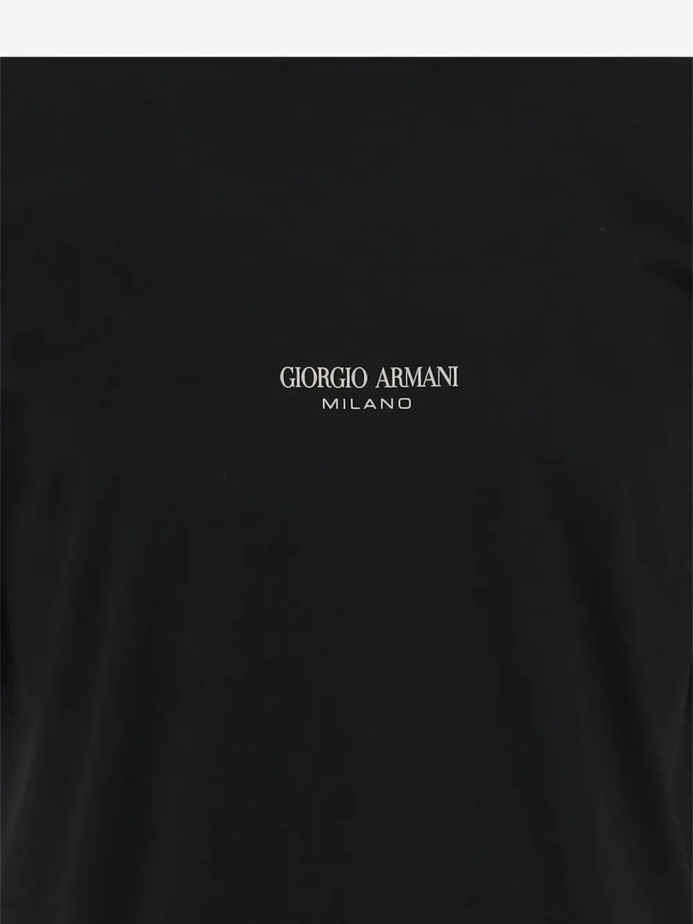 Shop Giorgio Armani Logo-print Cotton T-shirt In Black