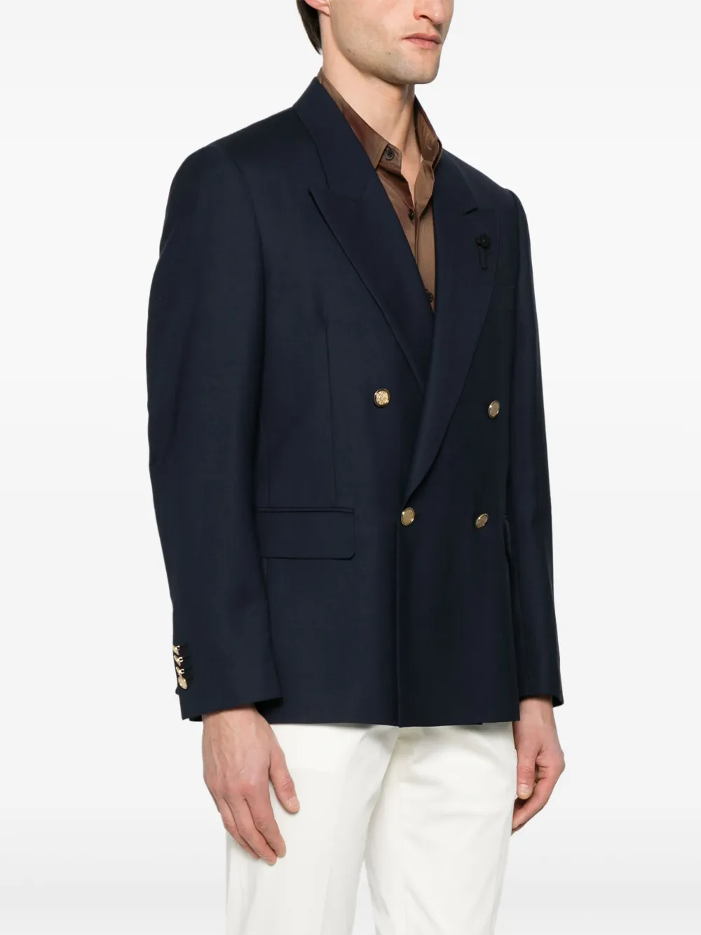 Lardini Wollen blazer Blauw