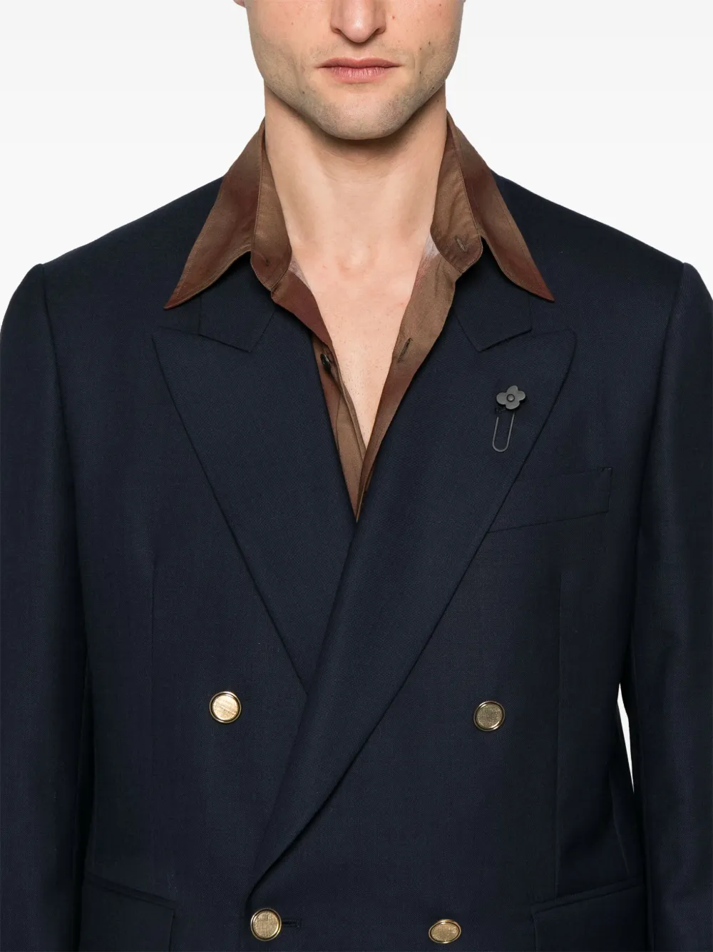 Lardini Wollen blazer Blauw