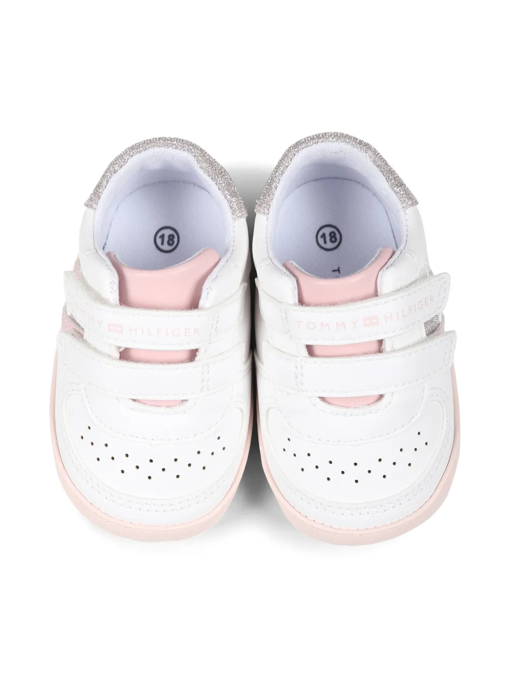 Tommy Hilfiger Junior touch-strap sneakers White