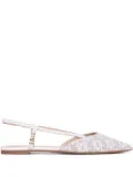 Michael Michael Kors monogram ballerina shoes - White